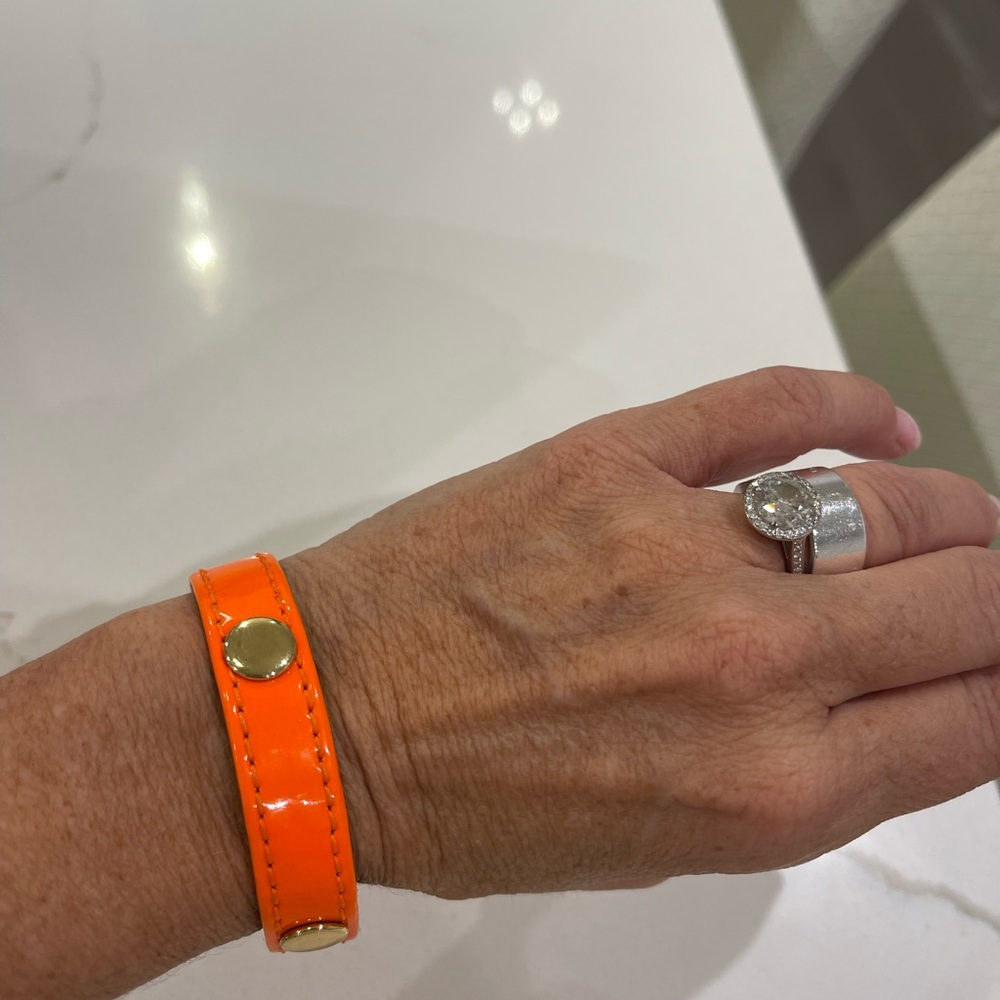 Rebecca Minkoff Bright Orange Snap Bracelet